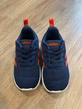 Adidas Toddler Sneakers Slip Ons Blue Orange Size 5K Unisex